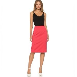 RAOUL Womens Designer Pencil Skirt Coral Pink Size 4 Small Knee Length High Rise